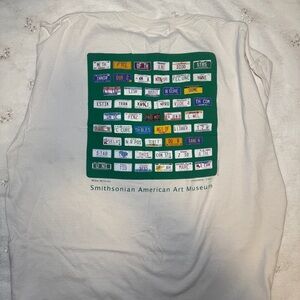 Vintage 1987 Smithsonian American Art Museum White Graphic T-Shirt – Size 2X